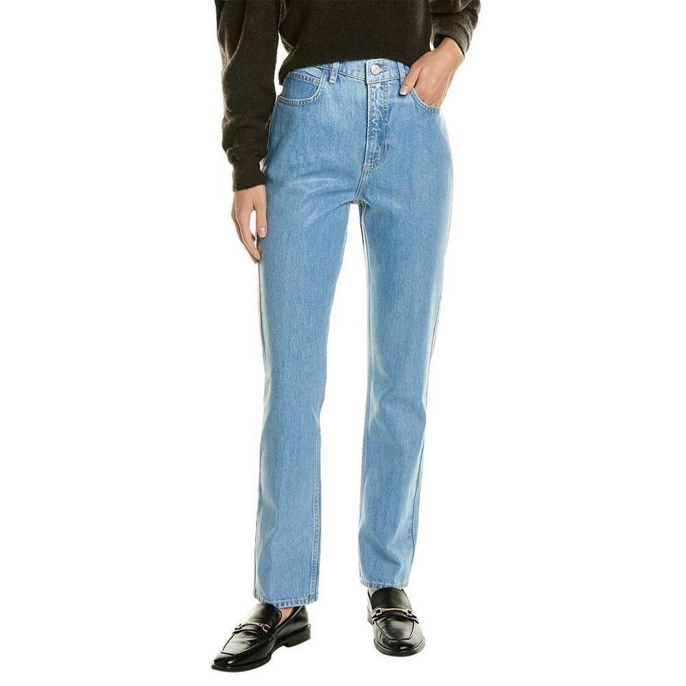 FRAME Women's Blue 5-Pockets High 'N' Tight Straight Leg Denim Jeans Size 24